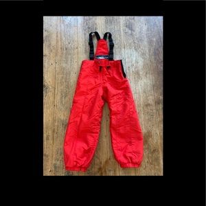 Obermeyer Ski Bibs - red orange toddler 5